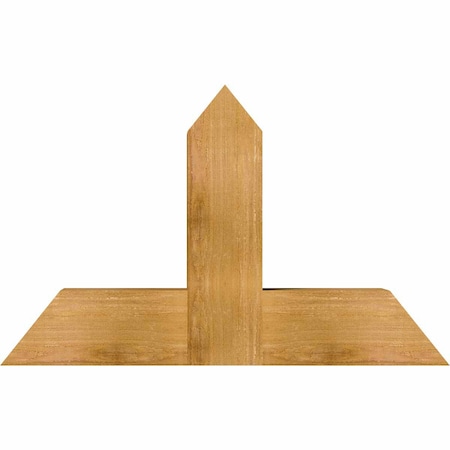 Ekena Millwork Portland Rough Sawn Timber Gable Bracket, Western Red Cedar, 36"W x 23"H x 6"D x 6"F, 15/12 Pitch GBW036X23X0606POR00RWR